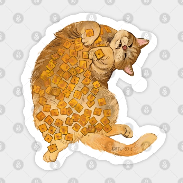 Cheesy Chonker Sticker by Catwheezie